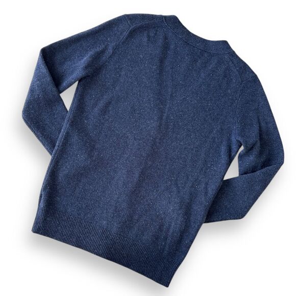 J. CREW Blue‎ Women's V-Neck Button-up Merino Wool Cardigan Sz Wm Small EUC - Picture 4 of 7